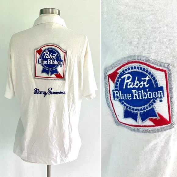 トップス VINTAGE Pabst blue ribbon bowling shirt PBR-2471_Sash_Front_3D__37418.